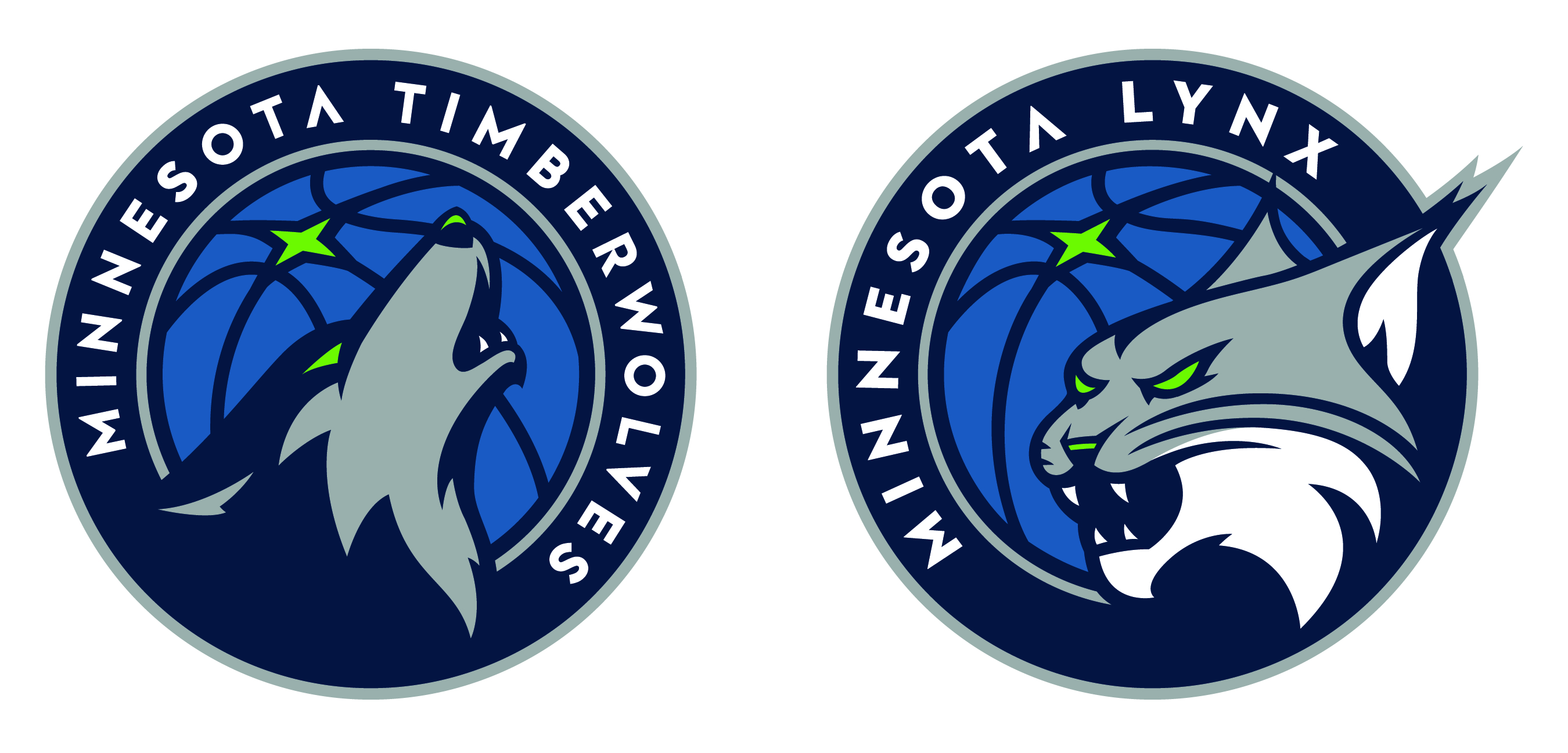 Logos of Minnesota Timberwolves and Minnesota Lynx